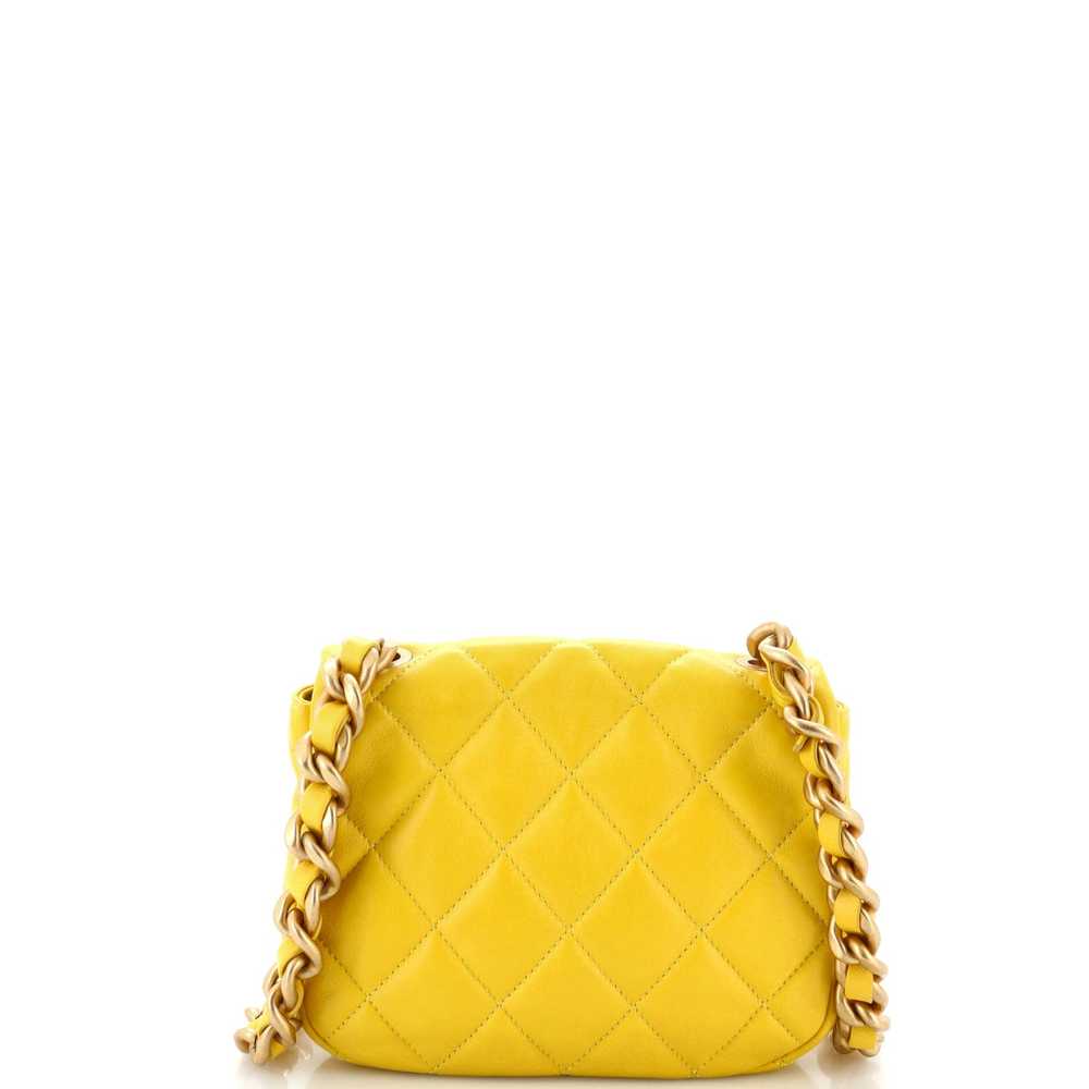 CHANEL Lacquered Metal CC Flap Bag Quilted Lambsk… - image 3