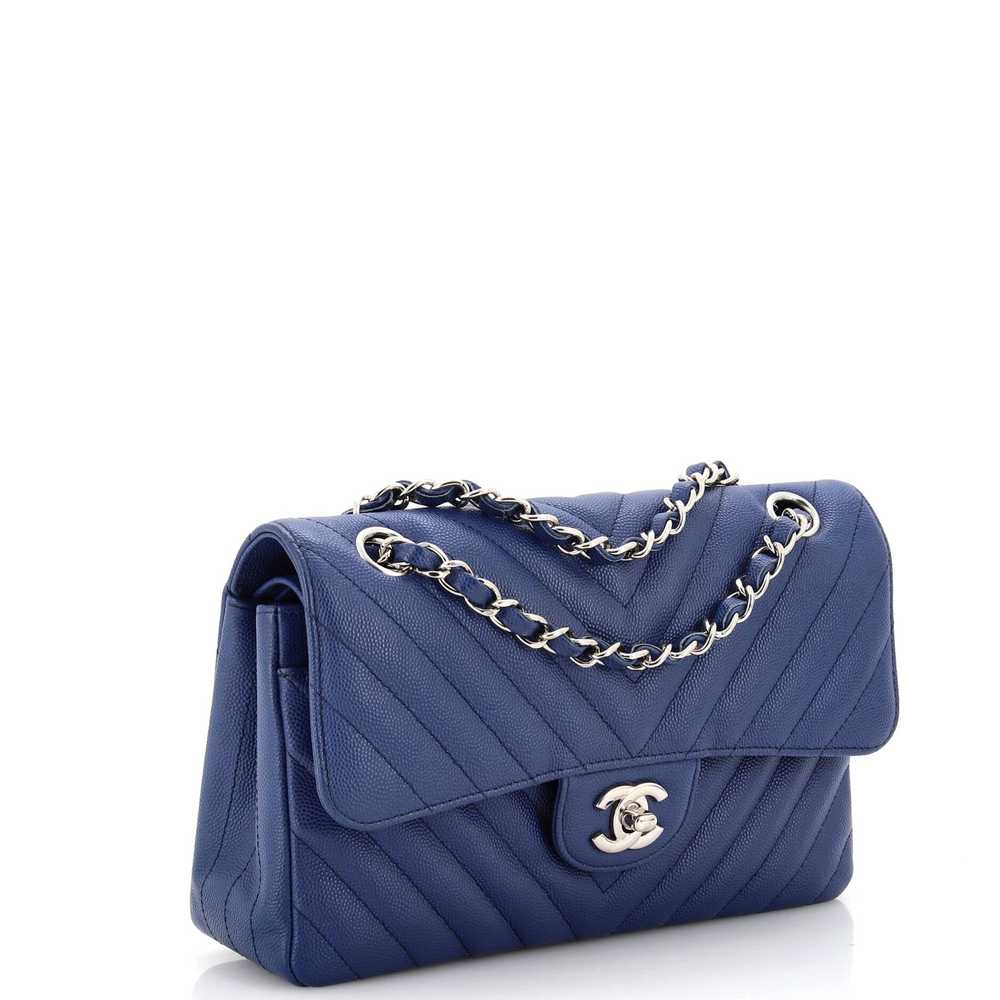 CHANEL Classic Double Flap Bag Chevron Caviar Med… - image 2