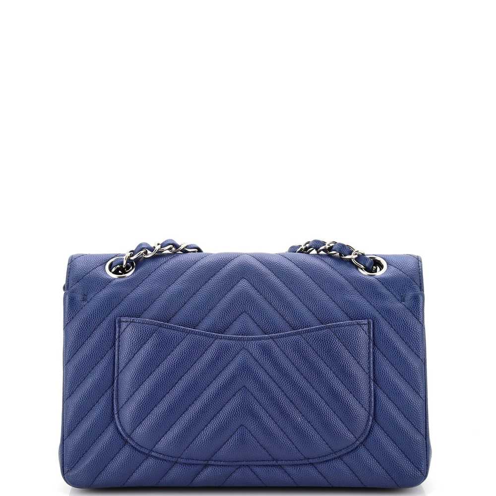 CHANEL Classic Double Flap Bag Chevron Caviar Med… - image 3