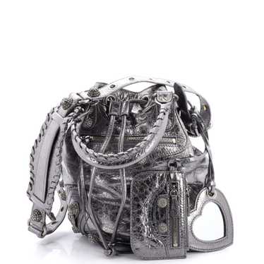 Balenciaga Le Cagole Giant Studs Bucket Bag Leathe