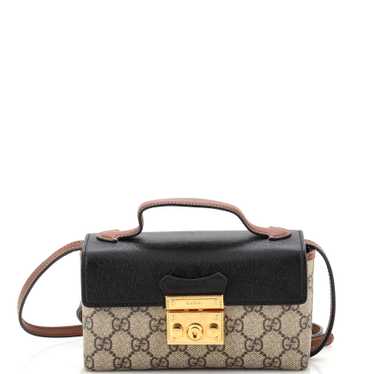 GUCCI Padlock Top Handle Bag GG Coated Canvas and 