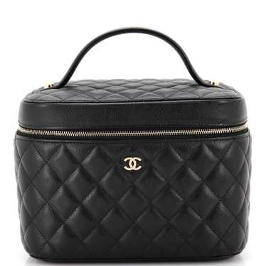 CHANEL Classic Vanity Case Quilted Caviar Medium