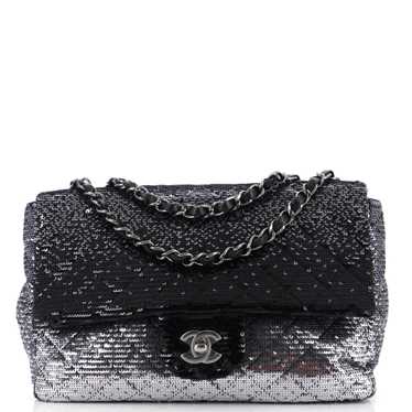 CHANEL CC Flap Bag Quilted Ombre Sequins Medium - image 1