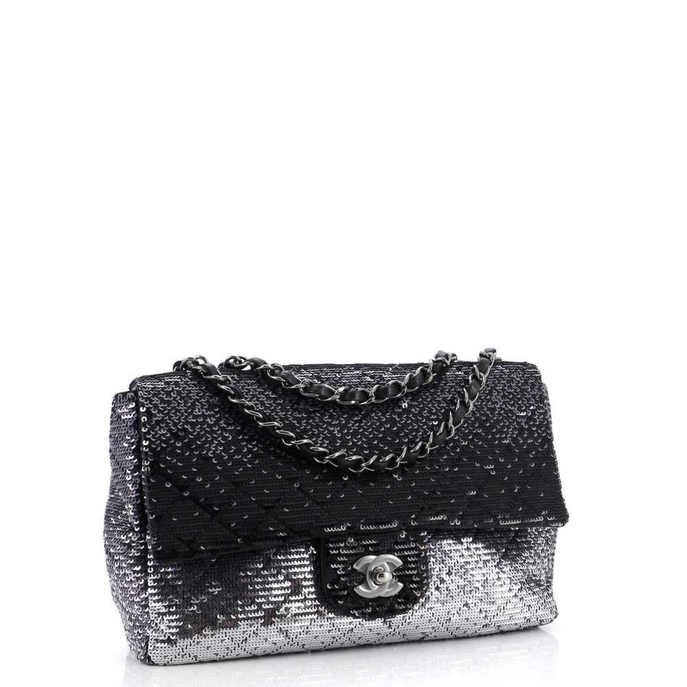 CHANEL CC Flap Bag Quilted Ombre Sequins Medium - image 3