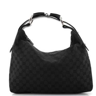 GUCCI Horsebit Hobo GG Canvas Medium