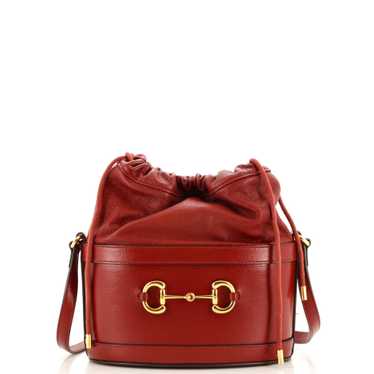 GUCCI Horsebit 1955 Bucket Crossbody Bag Leather S