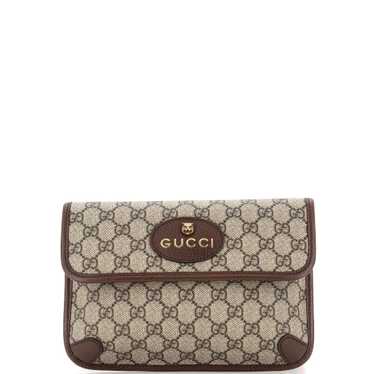 GUCCI Neo Vintage Flap Belt Bag GG Coated Canvas