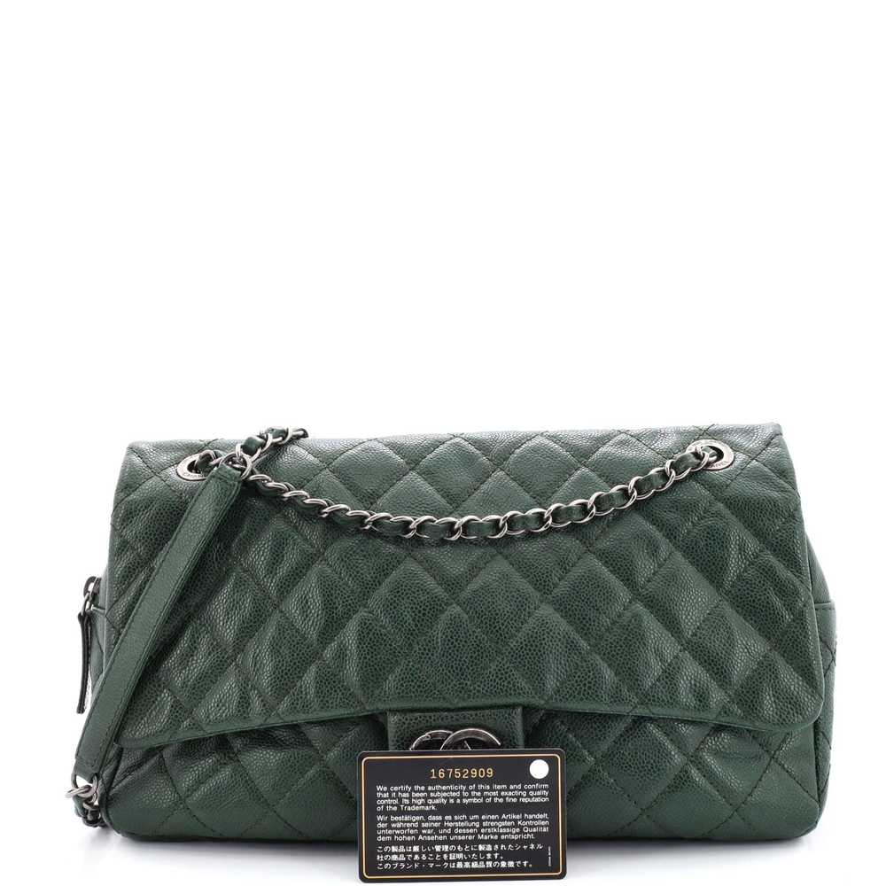 CHANEL Easy Flap Bag Quilted Caviar Jumbo - image 2