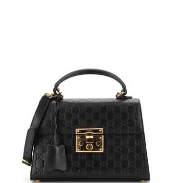 GUCCI Padlock Top Handle Bag Guccissima Leather Sm