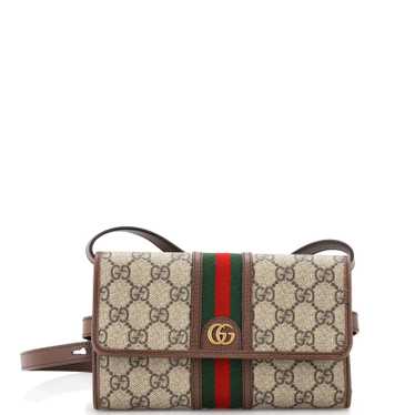 GUCCI Ophidia Trifold Wallet Crossbody Bag GG Coa… - image 1