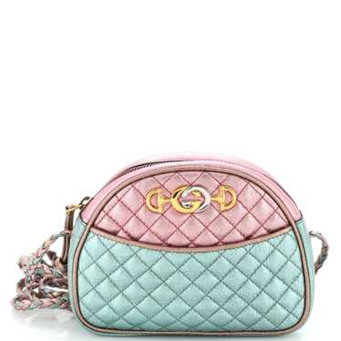 GUCCI Trapuntata Camera Shoulder Bag Quilted Lamin