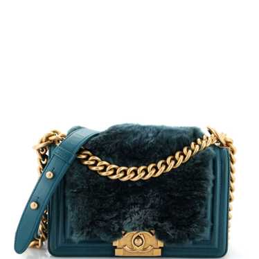 CHANEL Boy Flap Bag Fur with Leather Small - image 1