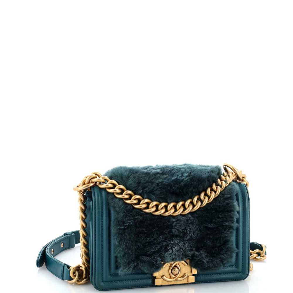 CHANEL Boy Flap Bag Fur with Leather Small - image 3