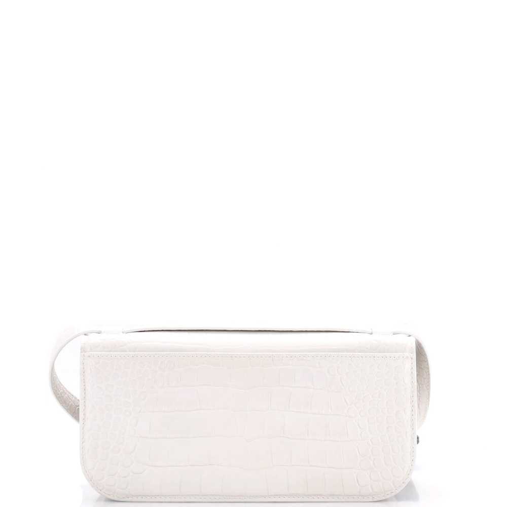 Balenciaga Gossip Flap Bag Crocodile Embossed Lea… - image 3