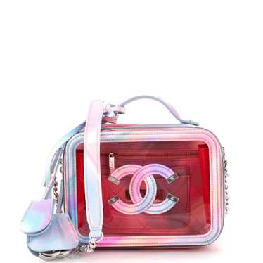 CHANEL Filigree Vanity Case PVC with Lambskin Smal