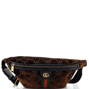 GUCCI Ophidia Zip Belt Bag GG Velvet