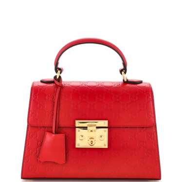 GUCCI Padlock Top Handle Bag Guccissima Leather Sm