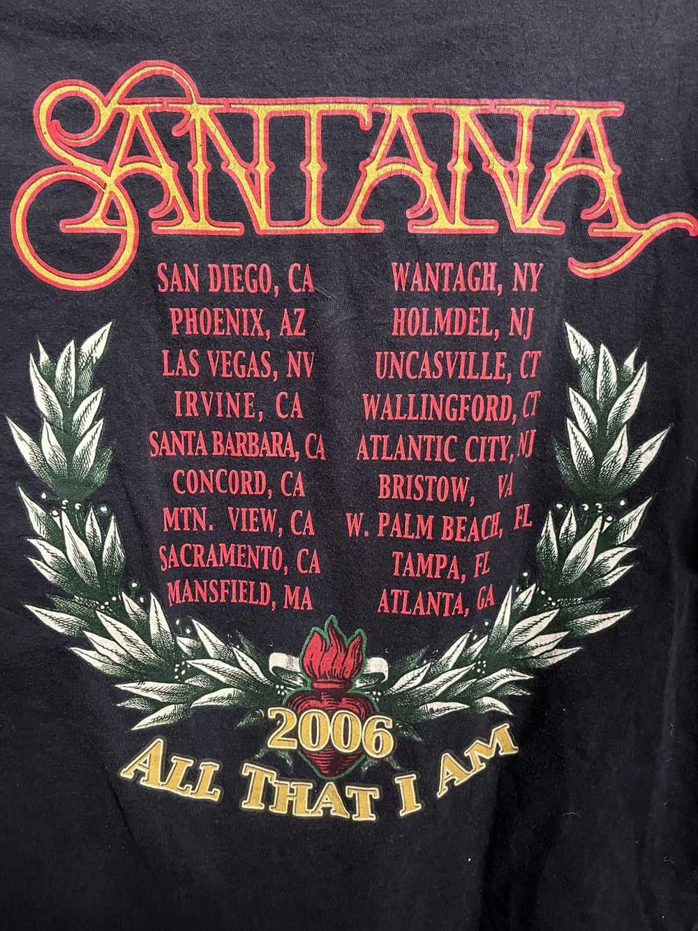 Designer Santana Tour Tee All That I Am 2006 Sant… - image 5