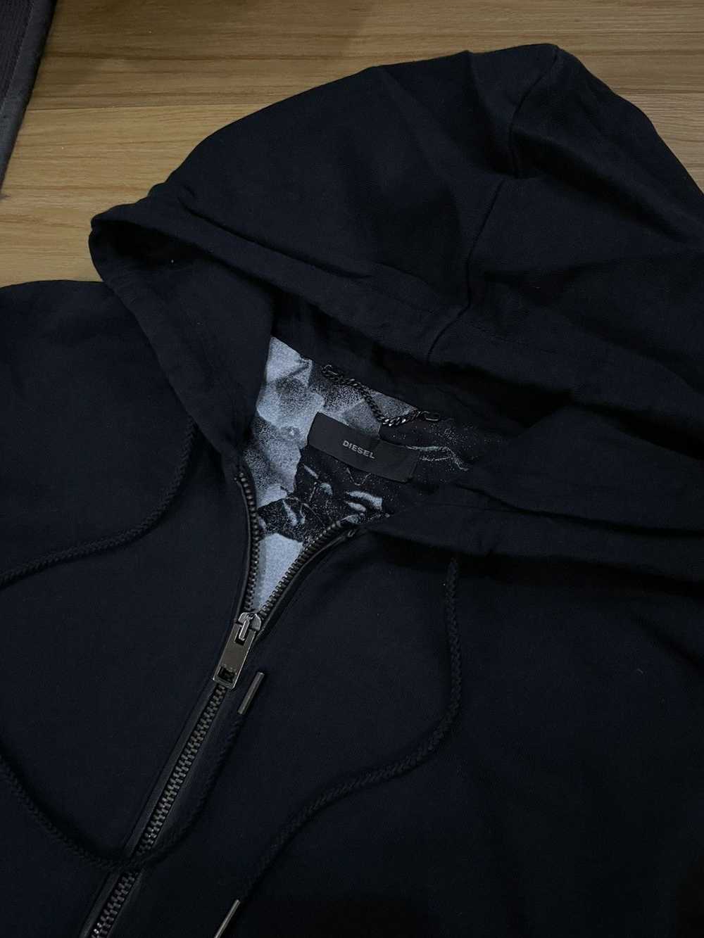 Diesel Diesel Lamb Leather sleeve zip parka hoodie - image 4