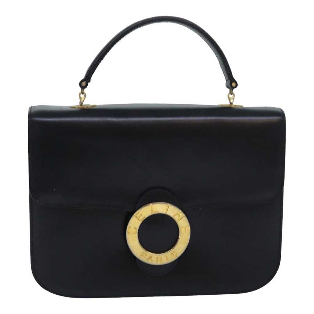 Celine CELINE Circle Hand Bag Leather Black Auth … - image 12