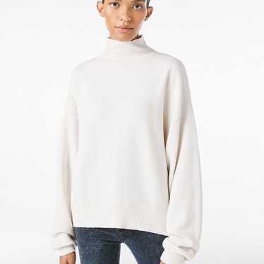 Frame vintage white funnel neck sweater