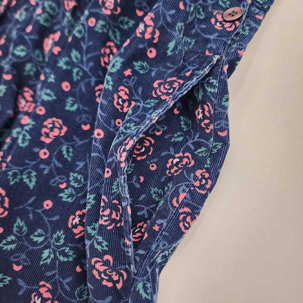 Vintage Eddie Bauer Purple Floral Corduroy Sleeve… - image 5