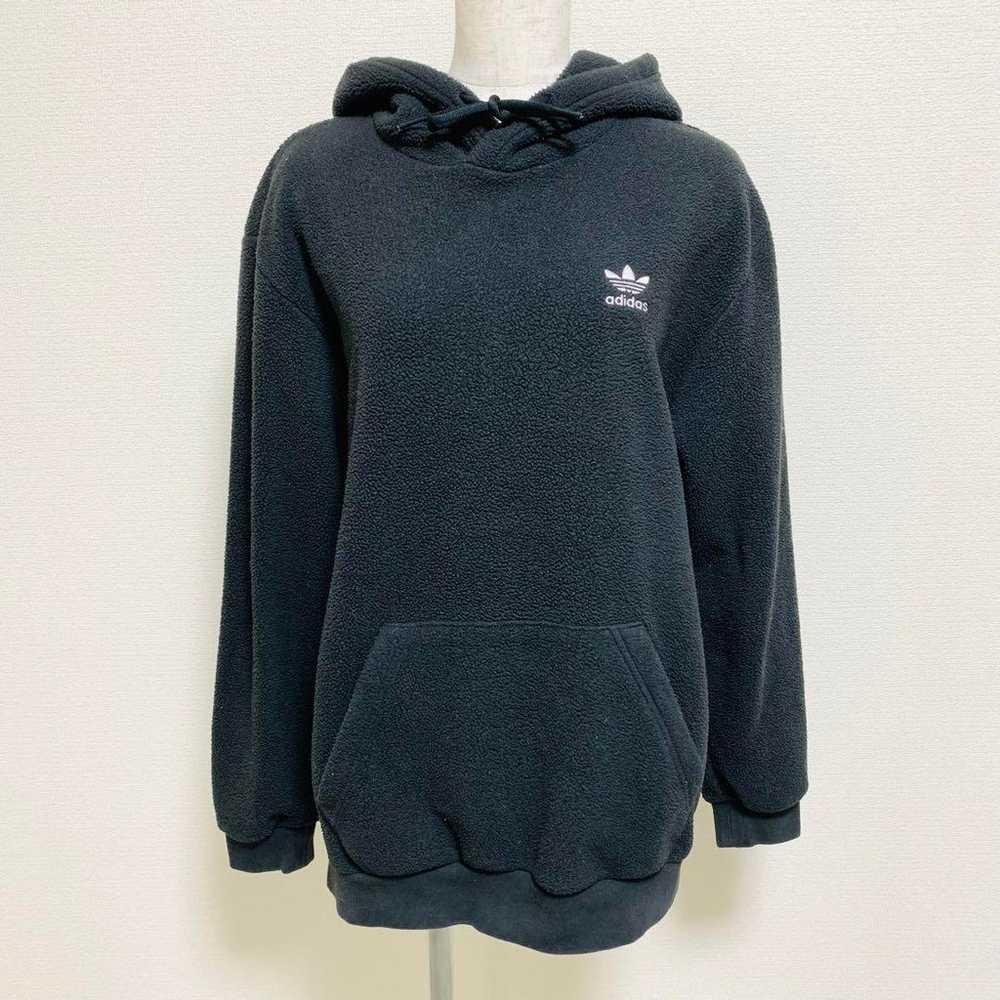 Adidas Originals brushed fleece boa pullover hood… - image 2