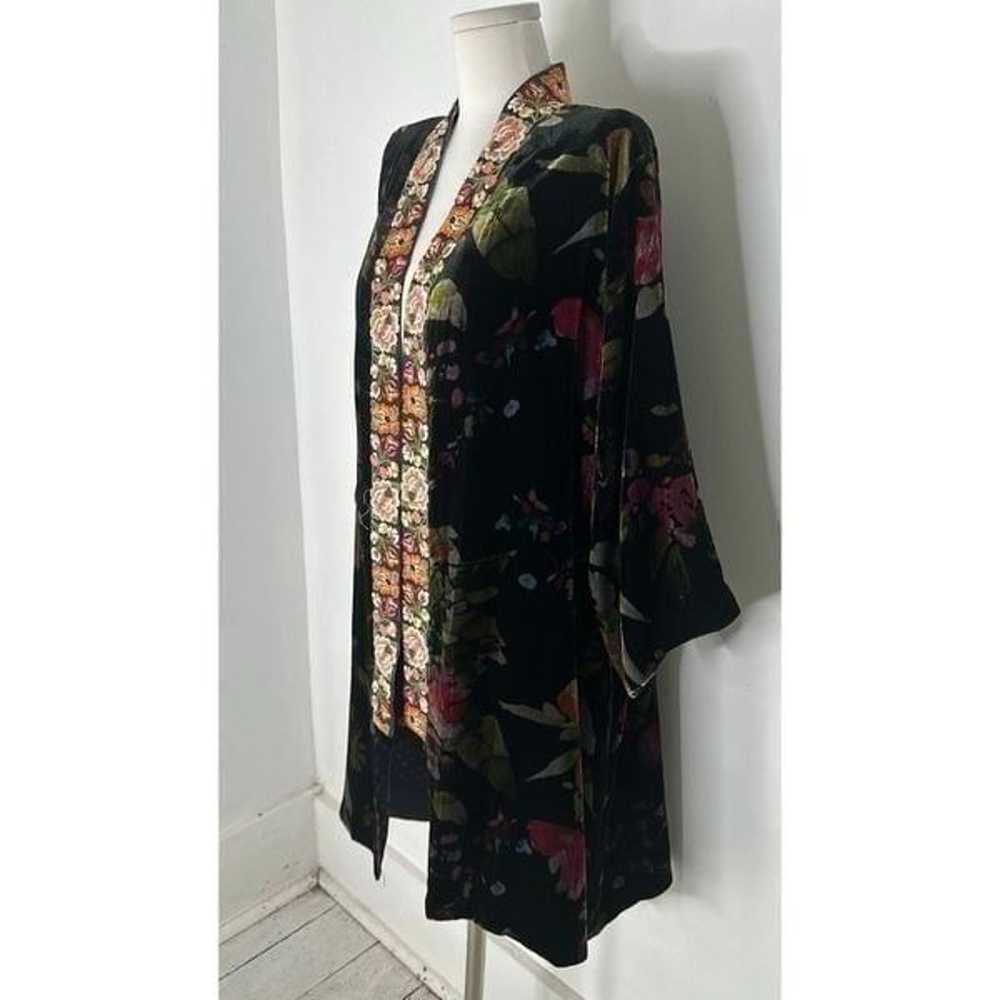 Johnny Was Silk Velvet Boho Kimono - image 6