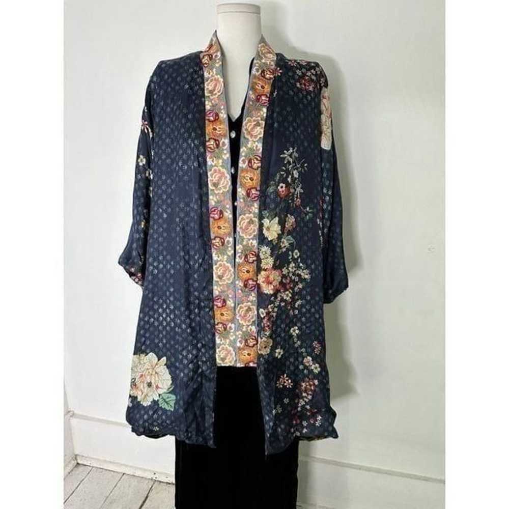 Johnny Was Silk Velvet Boho Kimono - image 7