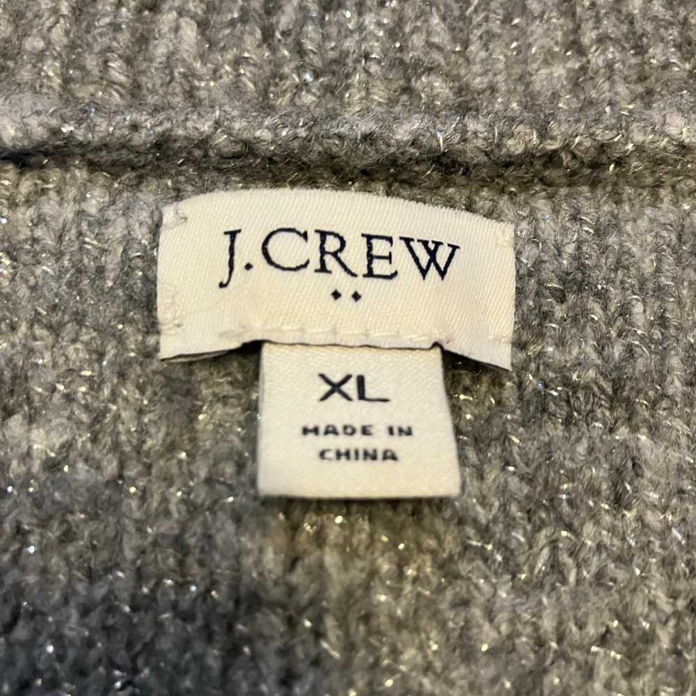 J.CREW GREY SILVER SPARKLE CARDIGAN - image 7