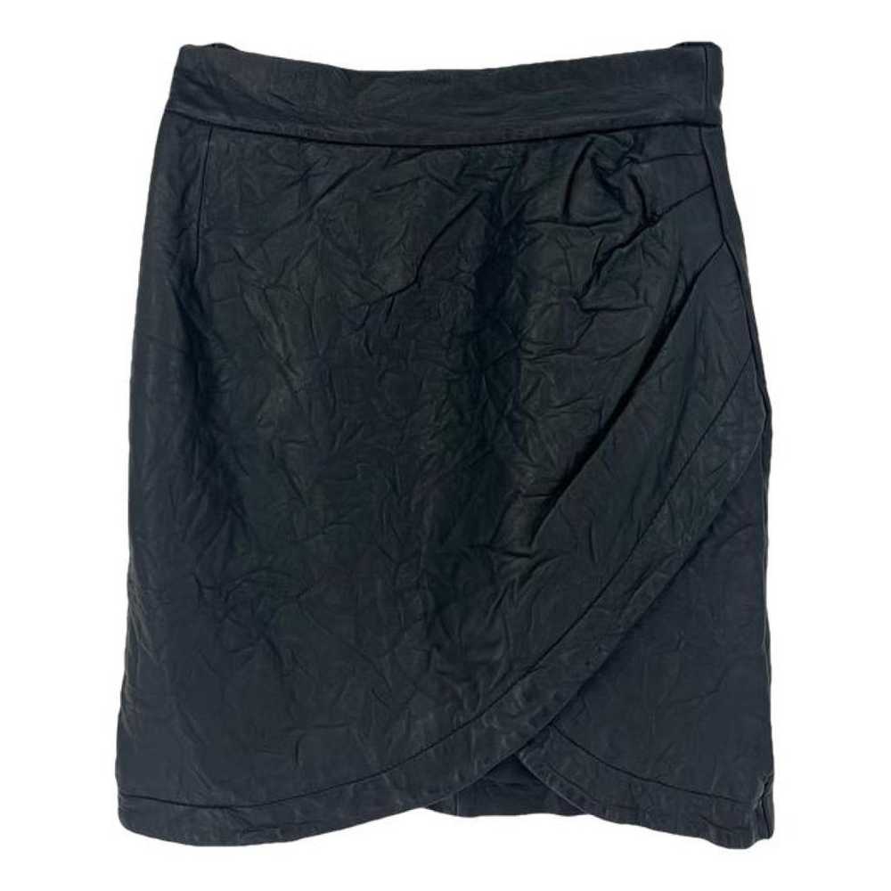 Zadig & Voltaire Leather mini skirt - image 1