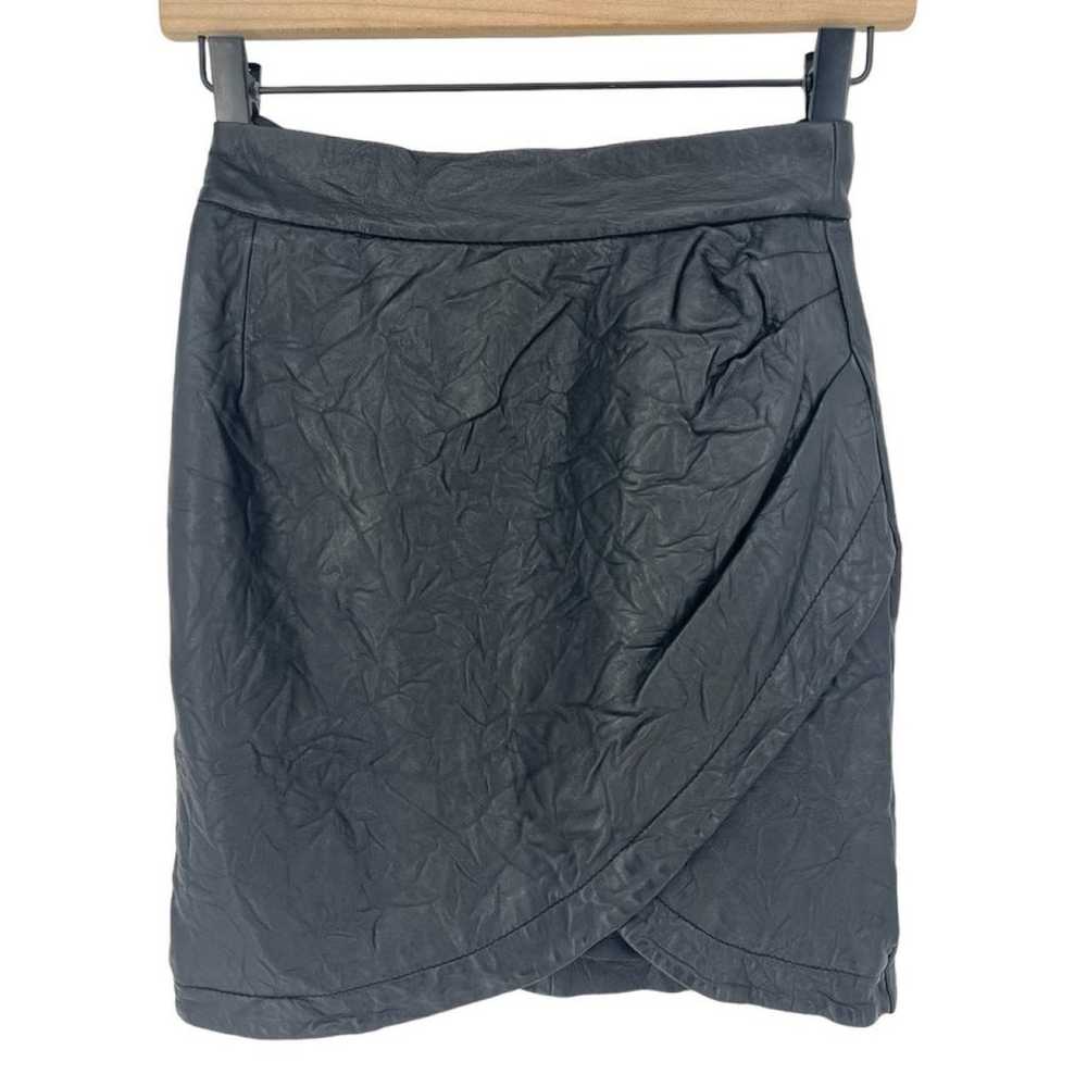 Zadig & Voltaire Leather mini skirt - image 6