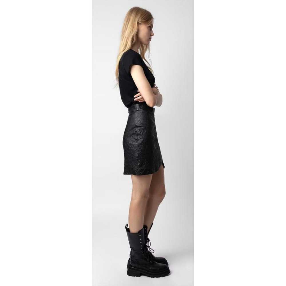 Zadig & Voltaire Leather mini skirt - image 7