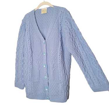 Kilronan Knitwear sweater women's size XL blue Iri