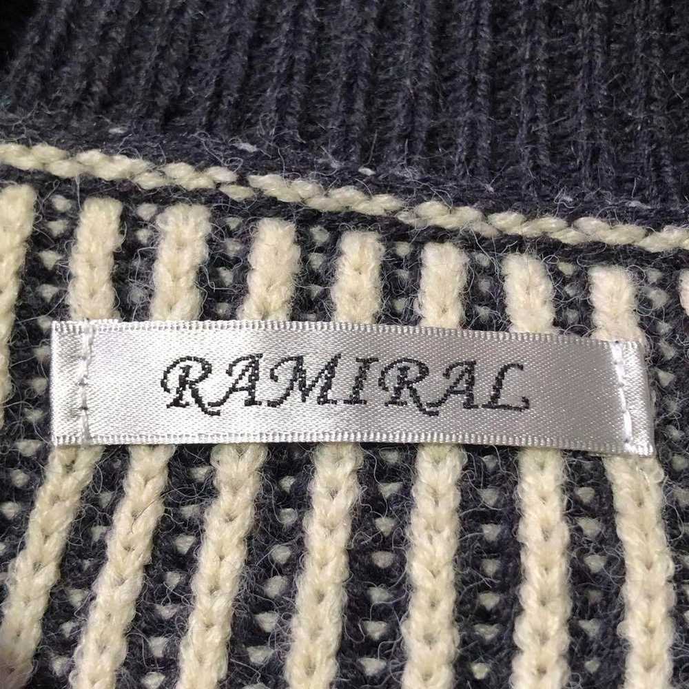 ☆A9-005 Lamiral Knit 44 Navy Loose Drop-Shoulder … - image 9