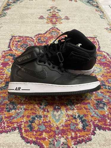 Nike × Stussy Stussy Nike Air Force one black hig… - image 1