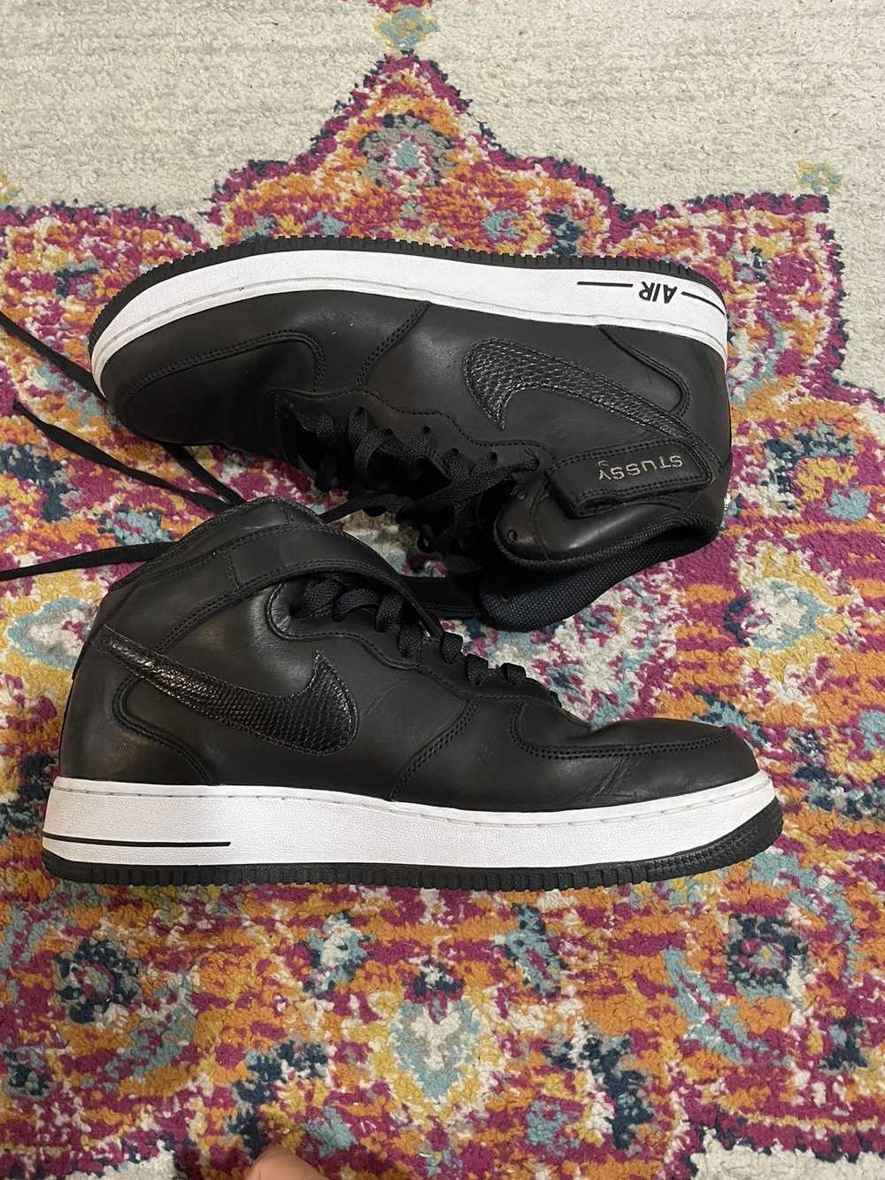 Nike × Stussy Stussy Nike Air Force one black hig… - image 2