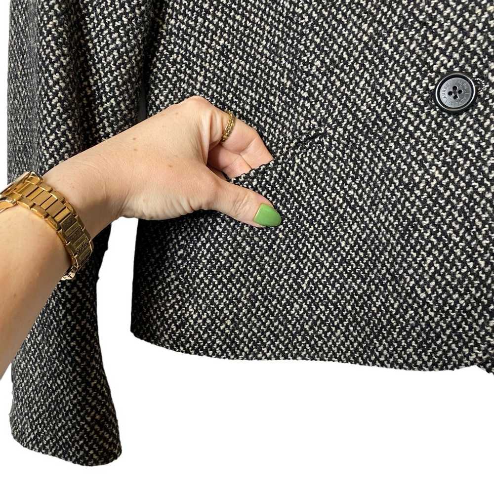 Ralph Lauren Wool Tweed Jacket Soft Black Beige L… - image 3