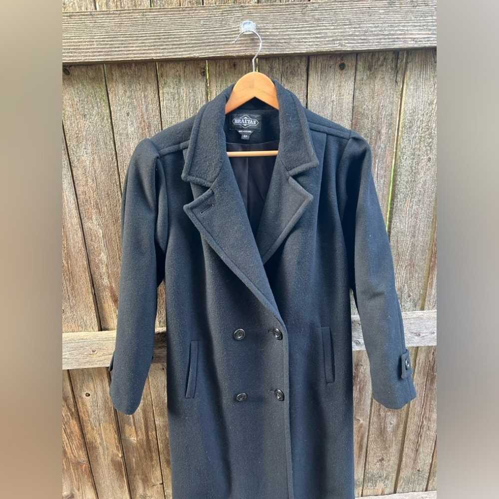 Vintage Braetan Long Navy Blue Peacoat | Puffed S… - image 9