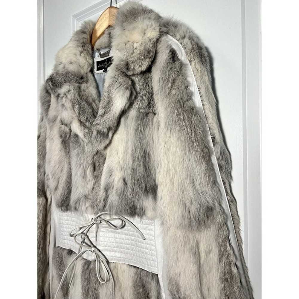 Vintage Baby Phat Fur & Leather Jacket Small Whit… - image 10