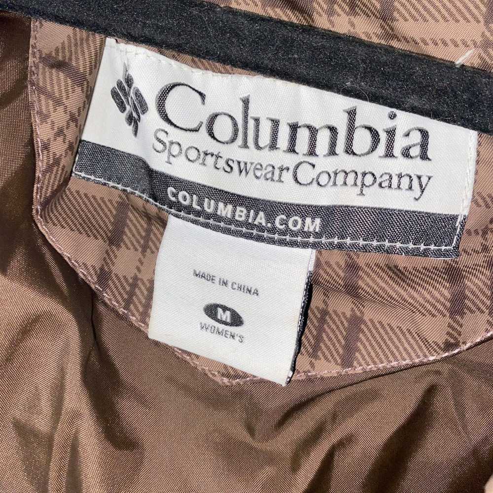 Columbia Y2K Vintage Brown Plaid Full Zip-Up Puff… - image 5