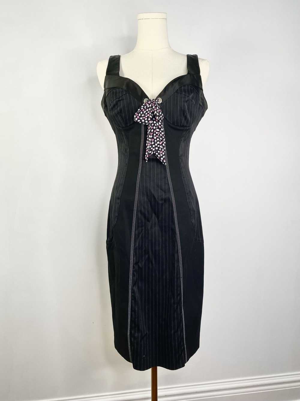 Vintage Maria Grazia Severi - Black pinstripe Dre… - image 2