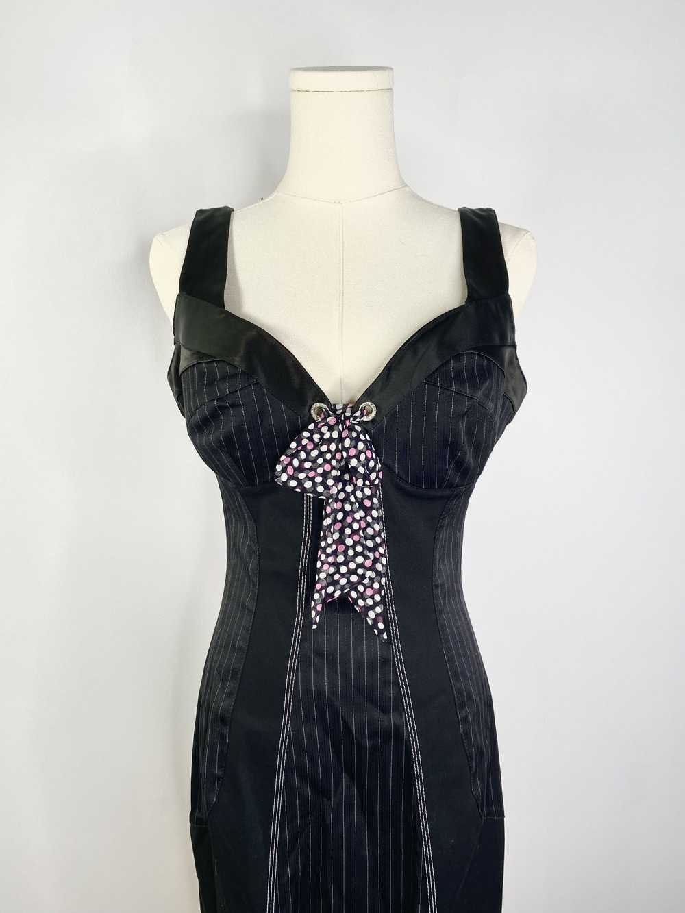 Vintage Maria Grazia Severi - Black pinstripe Dre… - image 3