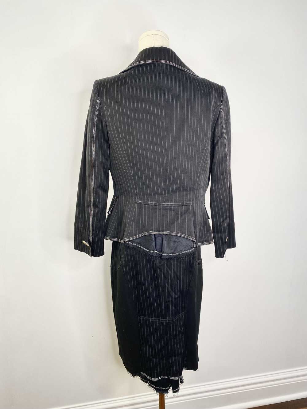 Vintage Maria Grazia Severi - Black pinstripe Dre… - image 8