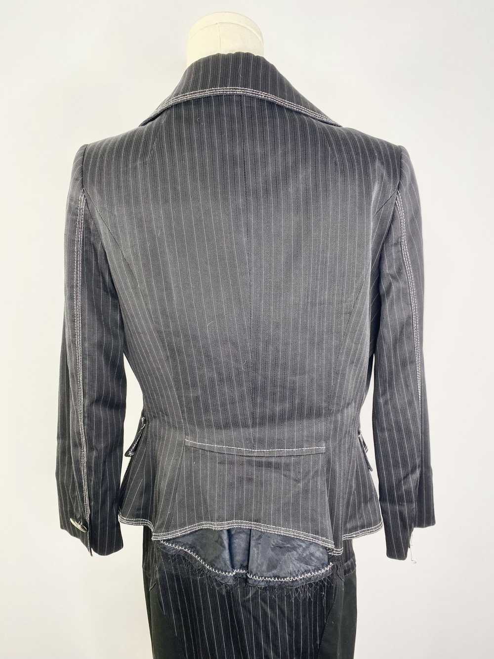 Vintage Maria Grazia Severi - Black pinstripe Dre… - image 9