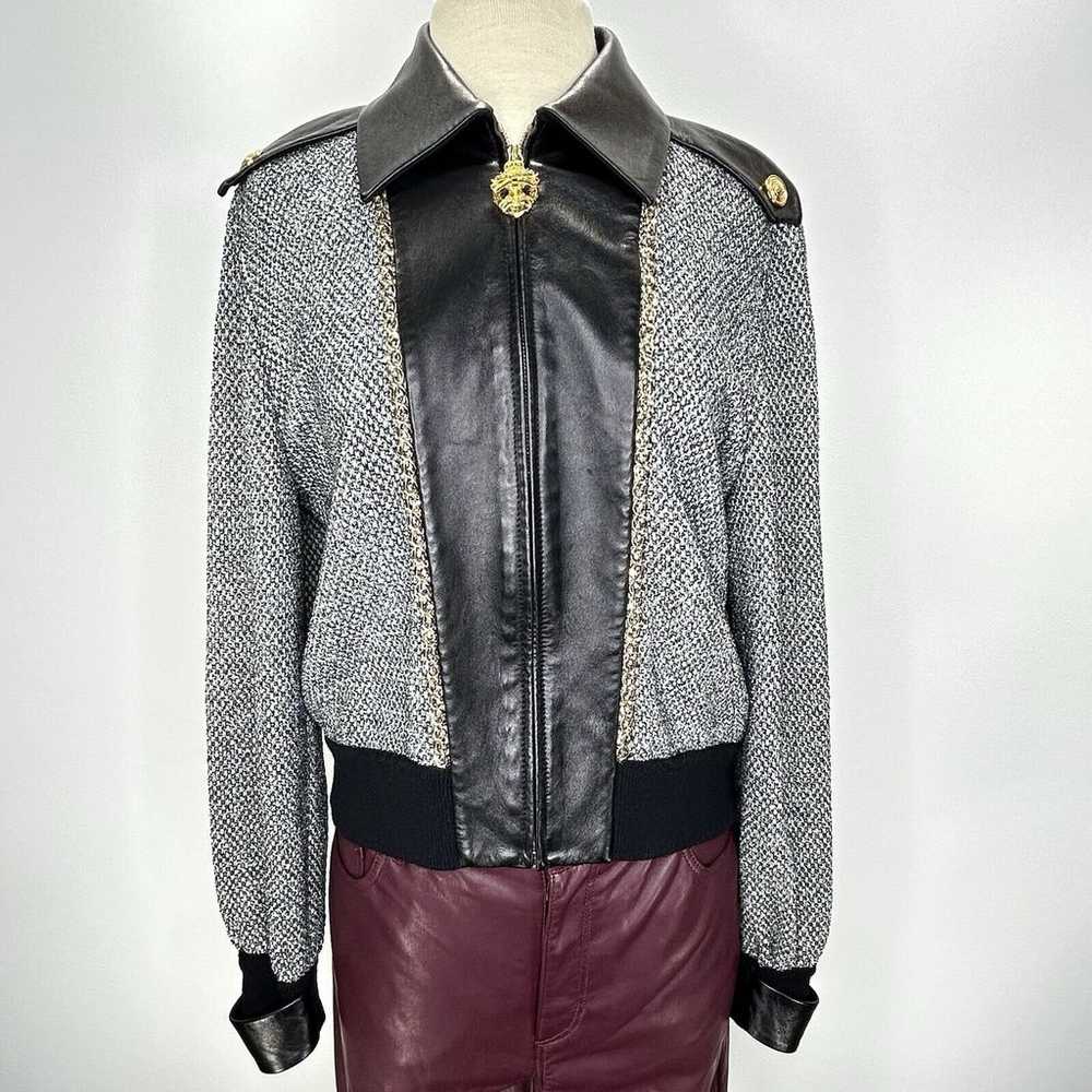 Vintage St. John Jacket Women's M Black White Kni… - image 1