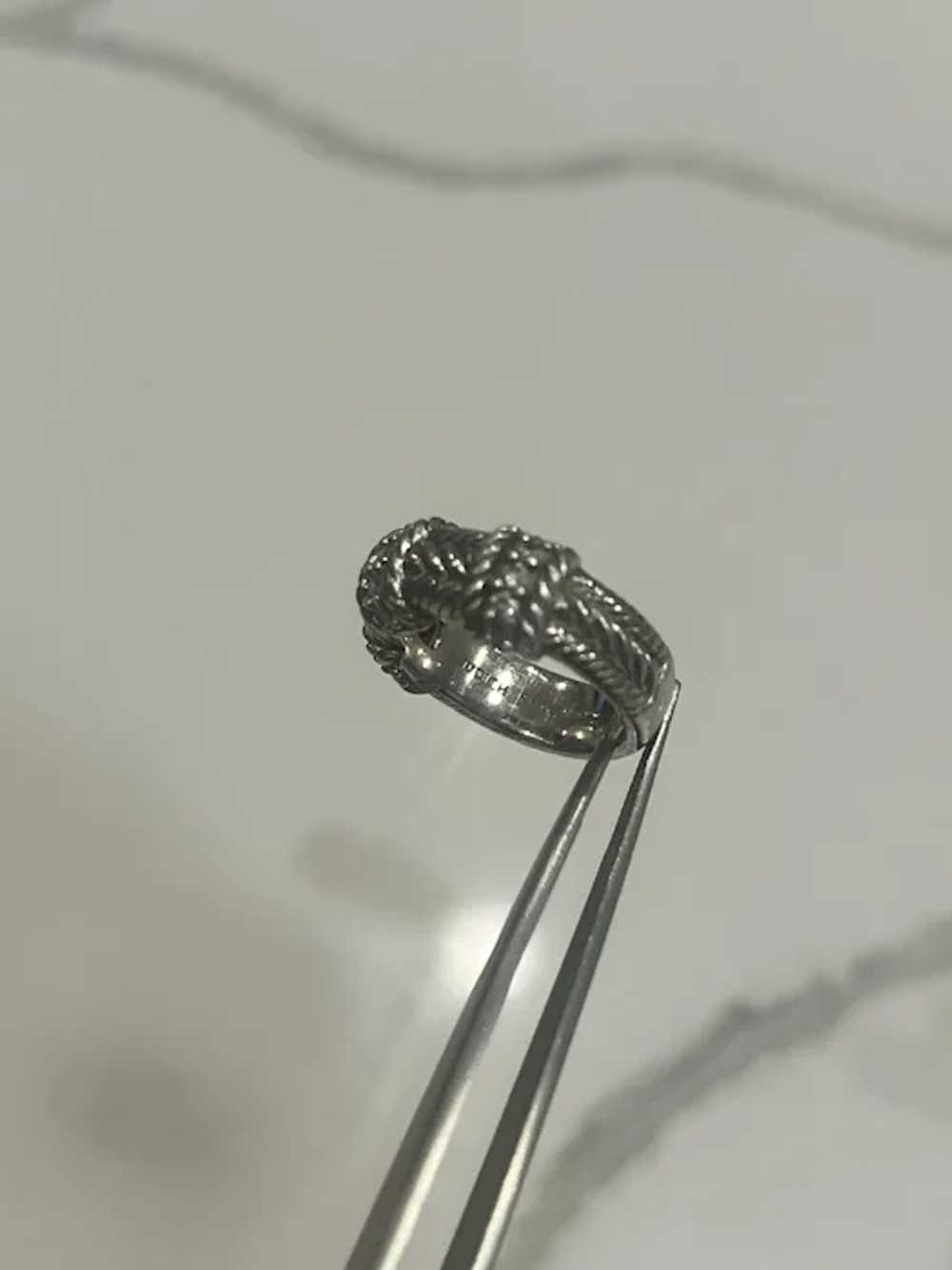 Judith Ripka Sterling Silver and CZ Ring - image 5