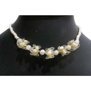 Cute Vintage Plastic Bead Necklace - image 1