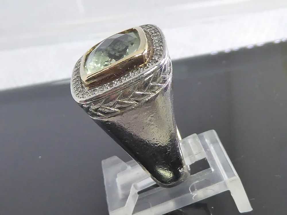 Beautiful Signed Alwand Vahan 14K 925 Prasiolite … - image 2