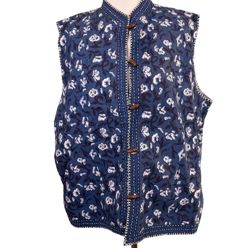 Orvis Vintage Floral Women's Vest Size XL - image 1